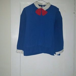 Liz Roberts Blue Blouse Long Sleeve Size 14